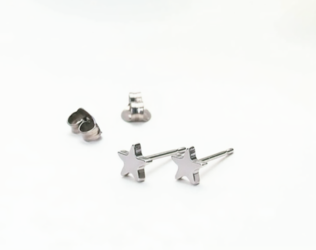 "Star" Steel Stud Earrings