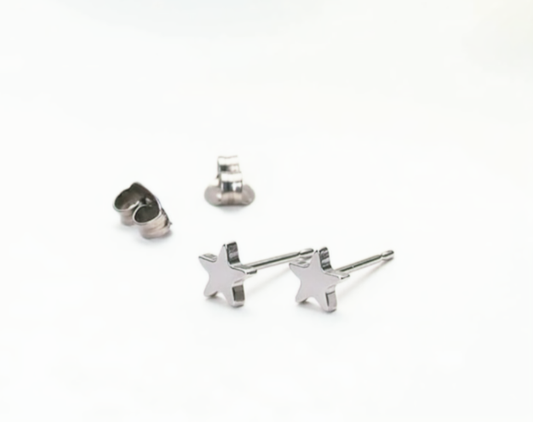 "Star" Steel Stud Earrings