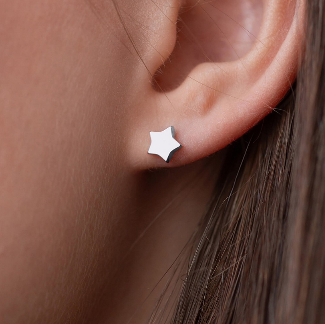 "Star" Steel Stud Earrings