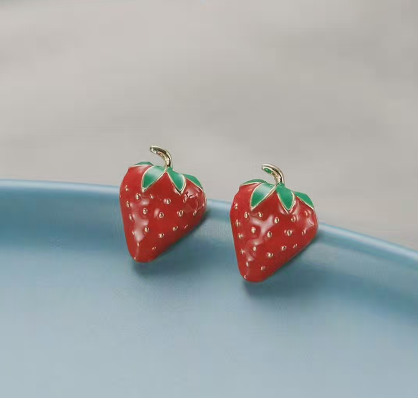 Strawberry Cute Stud Earrings