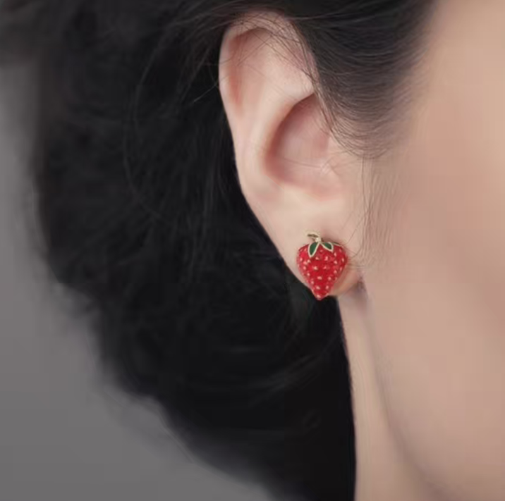 Strawberry Cute Stud Earrings