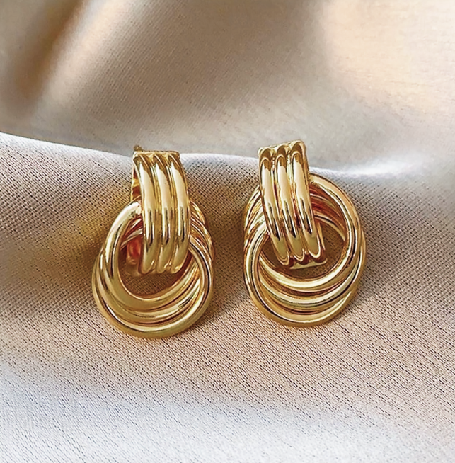 Oval Chain Dangle Earrings