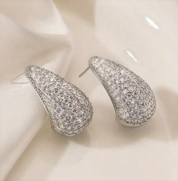 Rhinestone Teardrop Earrings