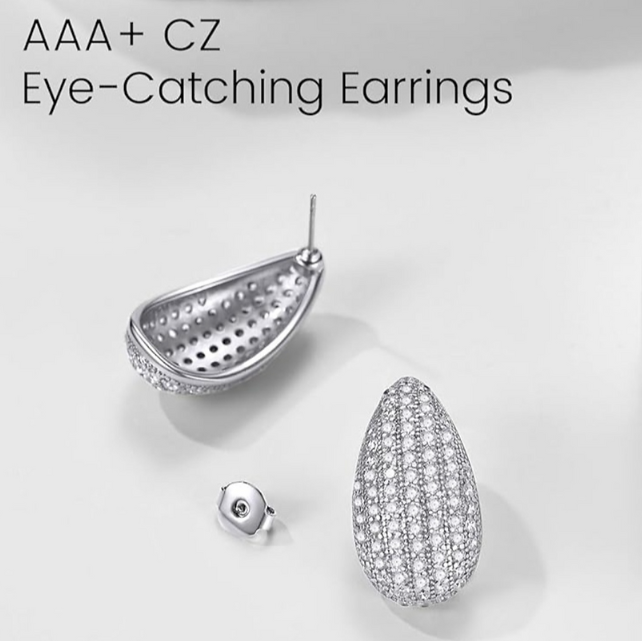 Rhinestone Teardrop Earrings