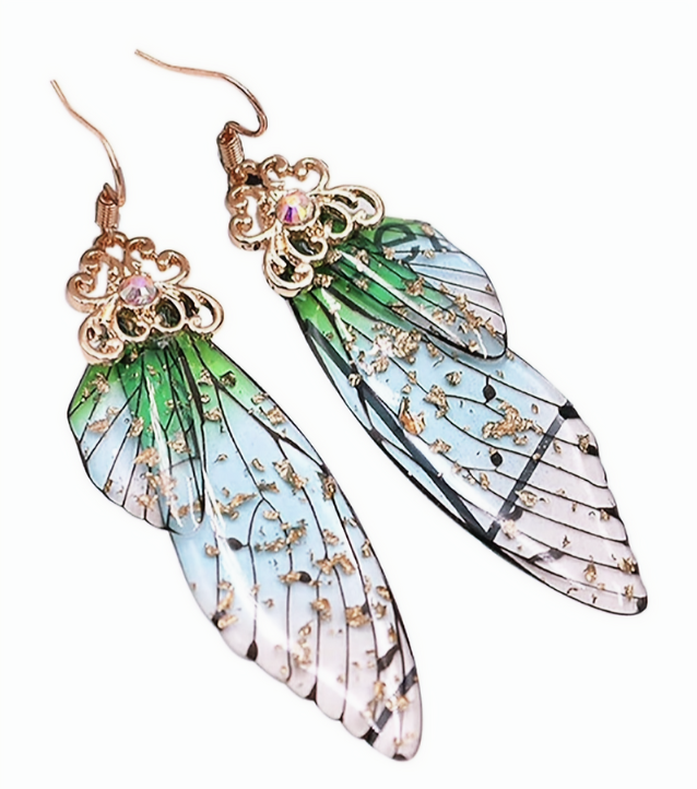 Cicada Wings Drop Earrings