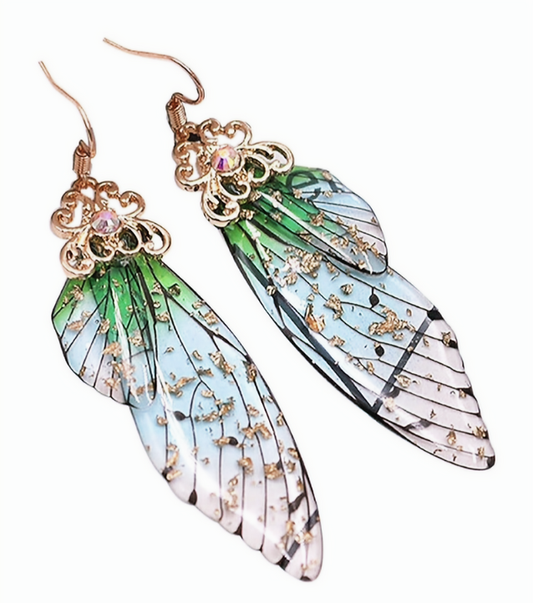 Cicada Wings Drop Earrings