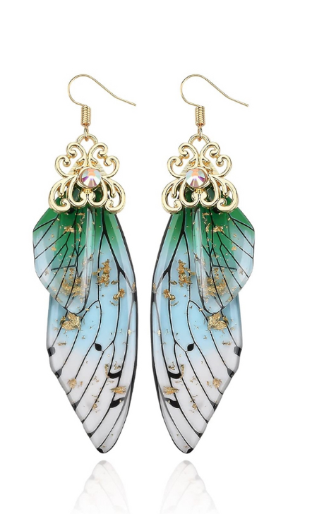 Cicada Wings Drop Earrings