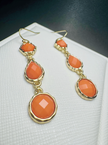Elegant Multi-Teardrop Earrings – Chic Orange Fashion Accessory