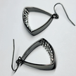 Triangular Crystal Dangle Earrings – Modern Geometric Stainless Steel Jewelry