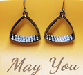 Triangular Crystal Dangle Earrings – Modern Geometric Stainless Steel Jewelry