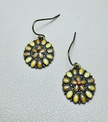 Vintage Floral Statement Earrings – Antique-Style Multicolor Jewelry