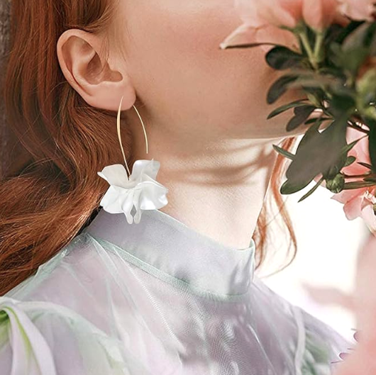 Boho Flower Hoop Earrings