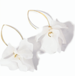 Boho Flower Hoop Earrings – Elegant 18K Gold-Plated Floral Jewelry