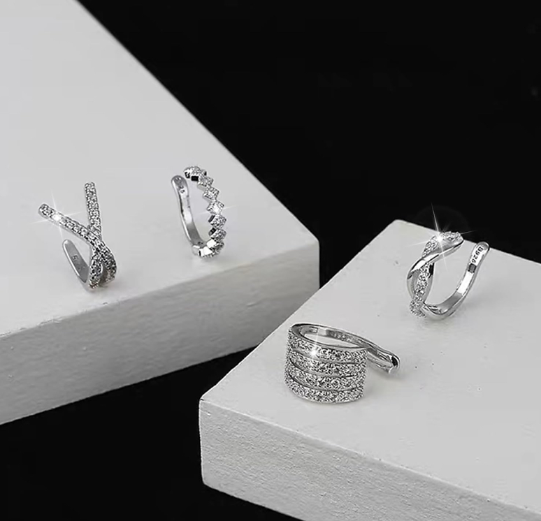 Ear Cuff Earrings Ser Of 4
