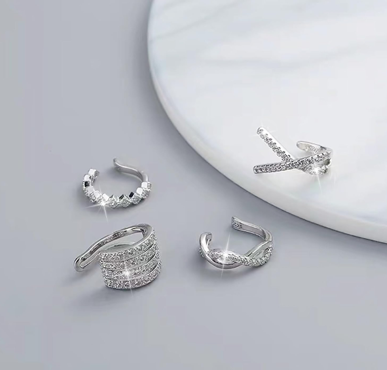 Ear Cuff Earrings Ser Of 4