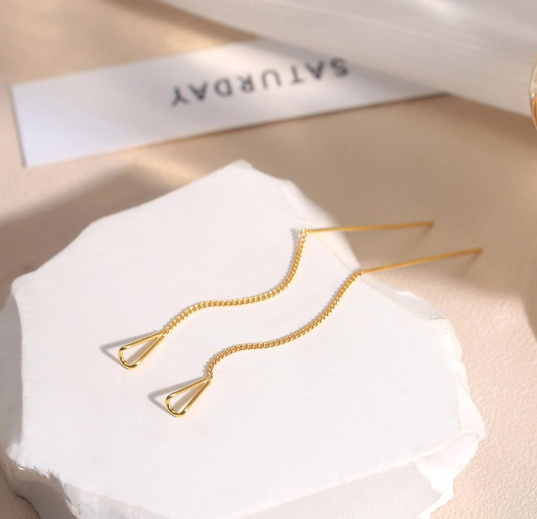 Long Tassel Chain Earrings