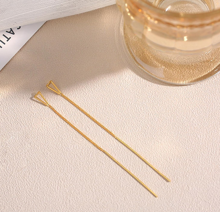 Long Tassel Chain Earrings