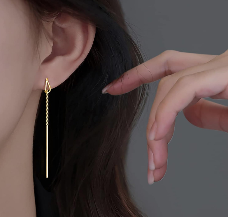 Long Tassel Chain Earrings