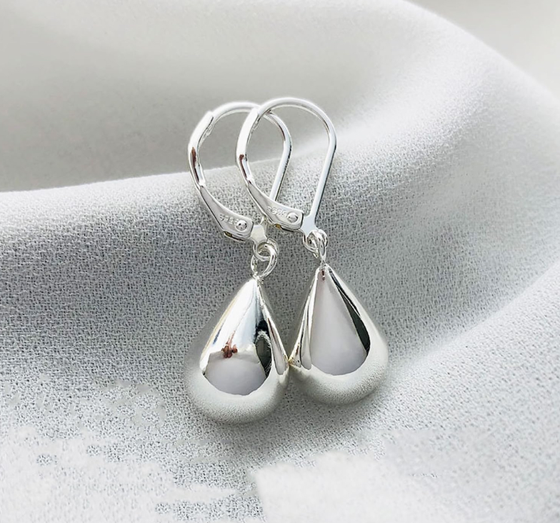 925 Sterling Silver Waterdrop Tear Drop Dangle