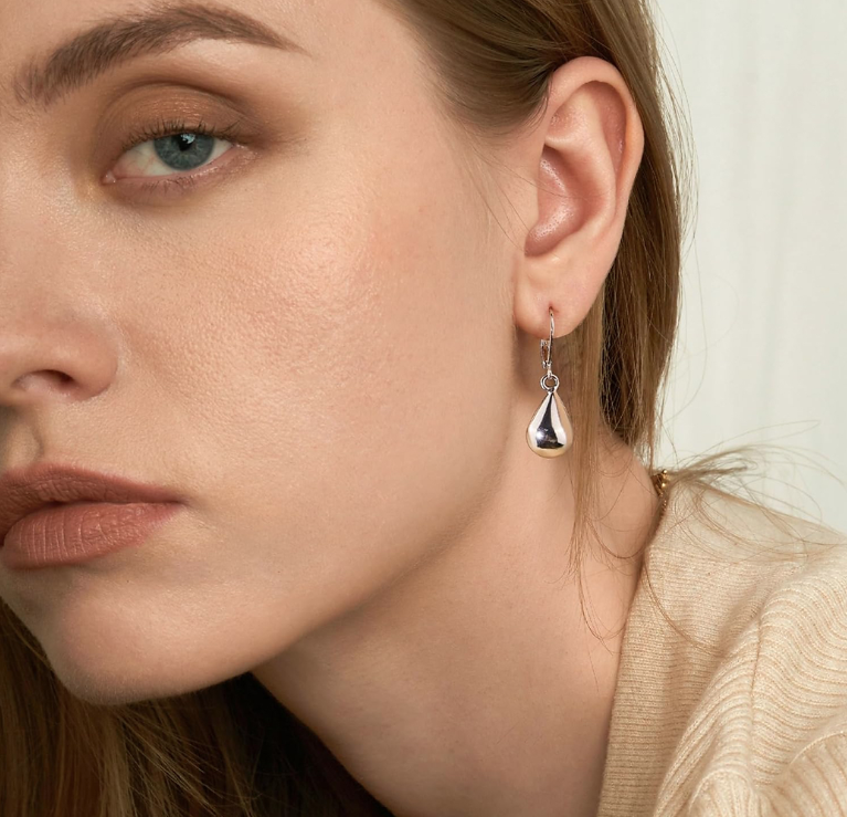 925 Sterling Silver Waterdrop Tear Drop Dangle