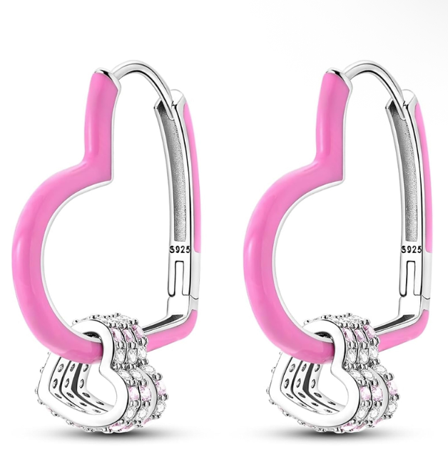 Double Love Heart Earring