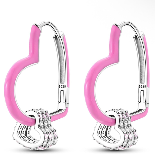 Double Love Heart Earring