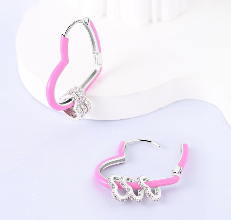 Double Love Heart Earring