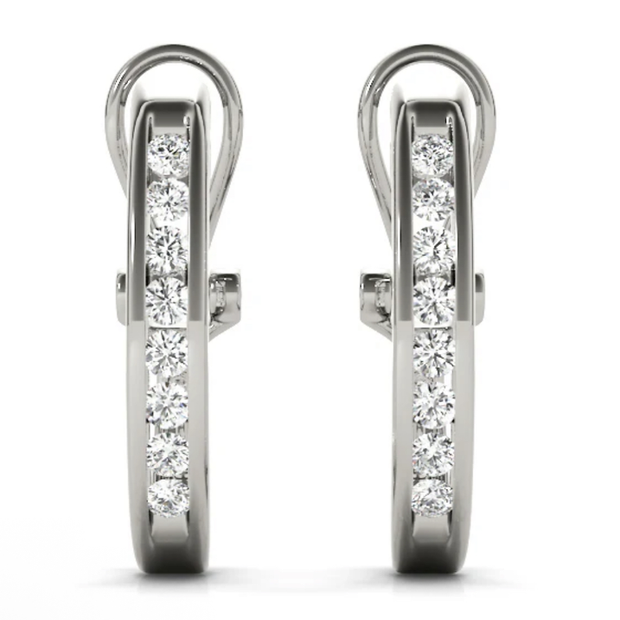 Classic 1.5 cm J-Hoop Earrings in 925 Sterling Silver