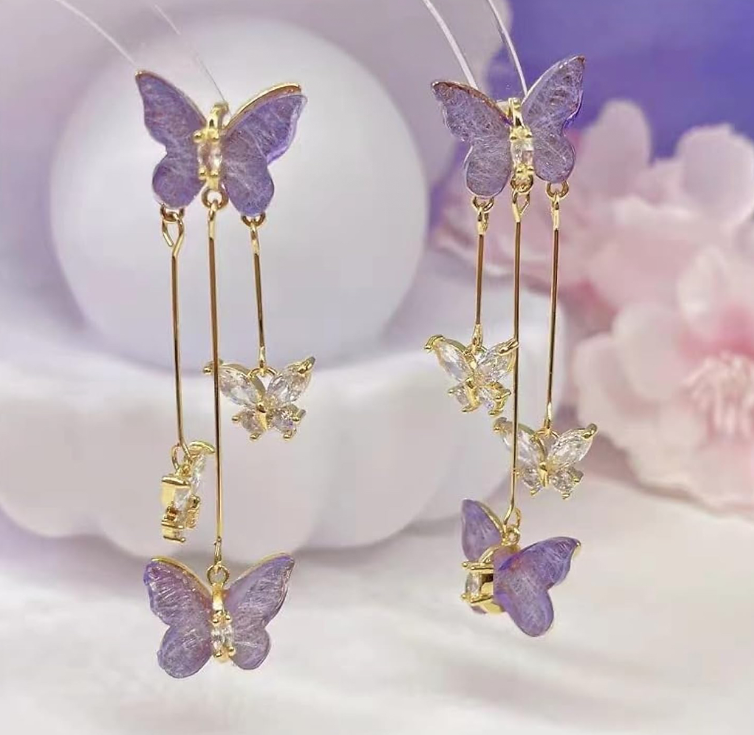 Butterfly Tassel Earrings