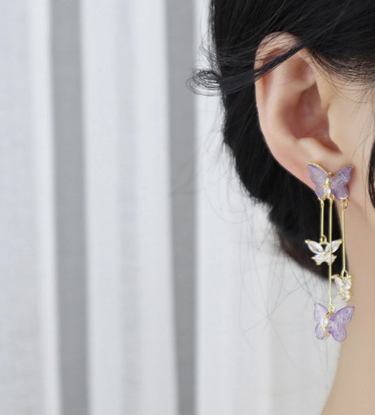 Butterfly Tassel Earrings