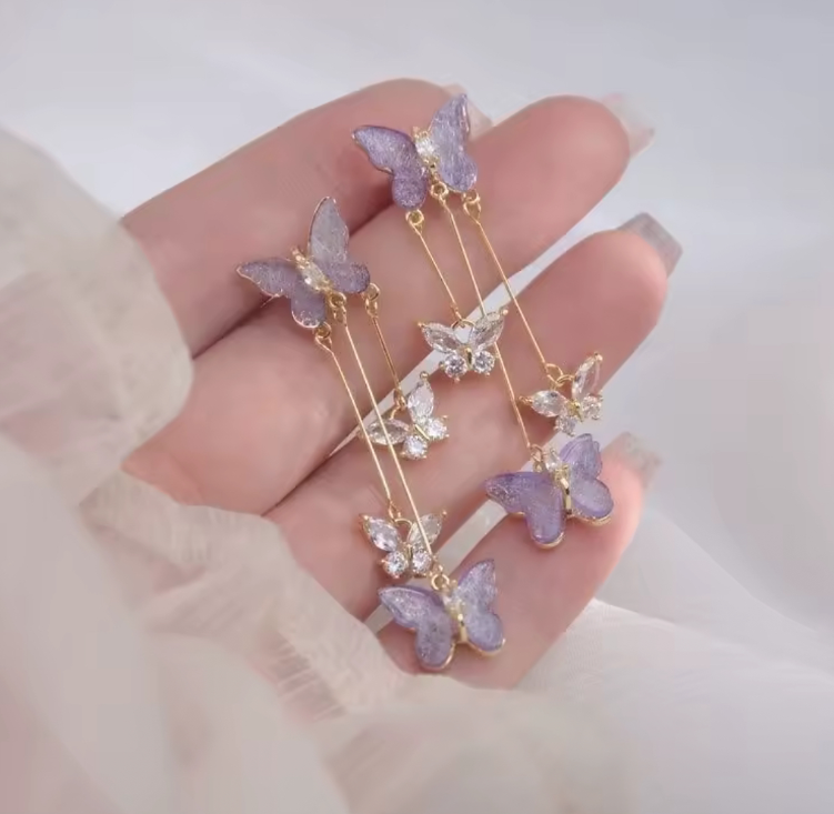 Butterfly Tassel Earrings