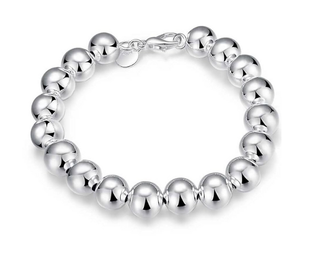Sterling Silver 925 Smooth Beads Bracelet