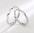 Elegant Matching Couple Ring Set in 925 Sterling Silver