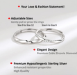 Elegant Matching Couple Ring Set in 925 Sterling Silver