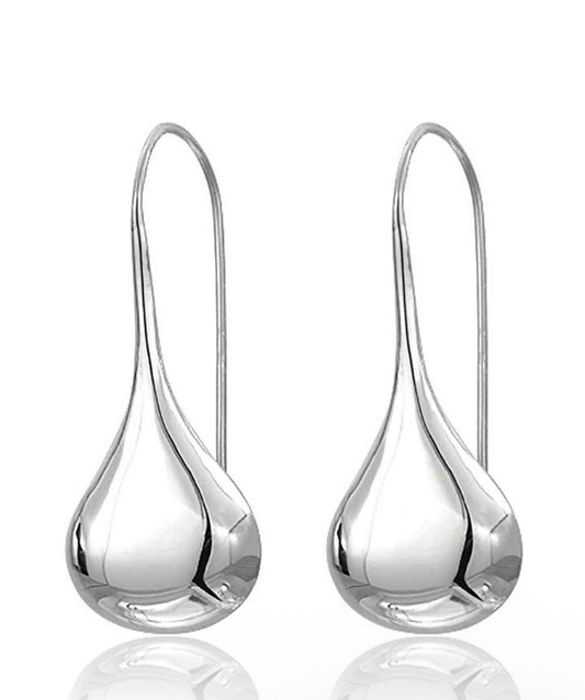 925 Sterling Silver Ear Needle With Teardrop & Waterdrop Earrings
