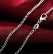 Classic 2mm 925 Sterling Silver Cable Chain Necklace - 15nch