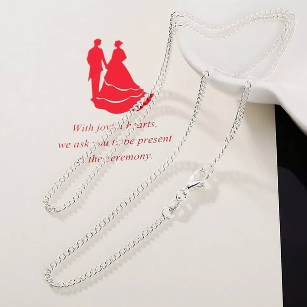 Classic 2mm 925 Sterling Silver Cable Chain Necklace - 16nch
