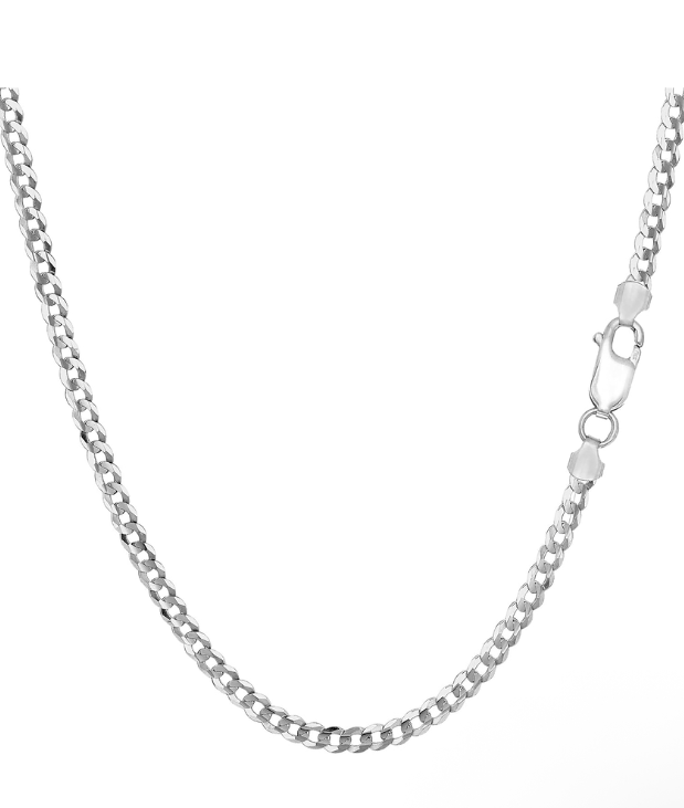 Solid 925 Sterling Silver Necklace 2mm