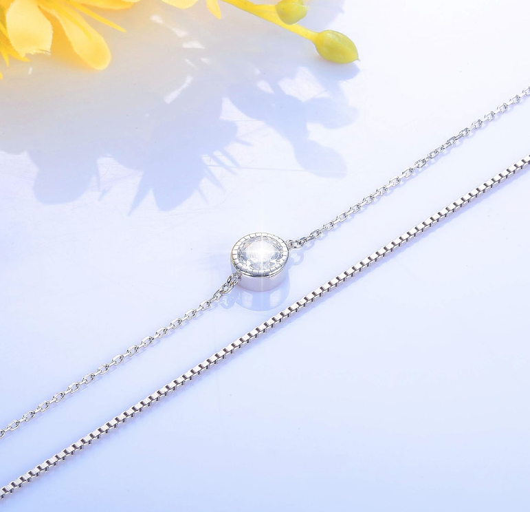 Adjustable Double Layer Charm Bracelet