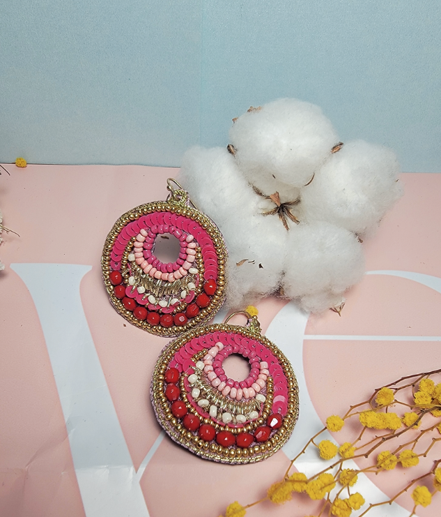 Beaded Hoop Earrings