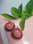 Bohemian Vibrant Beaded Stainless Steel Statement Drop Earrings (5x4cm)