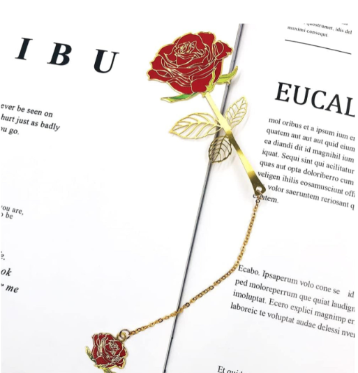 24K Gold Plated Metal Bookmark Pendant 5 pcs
