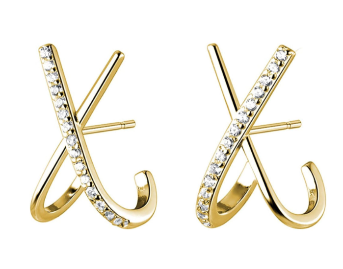 Letter "X" Cuff Earrings