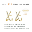 Elegant Gold Plated Sterling Silver X Cuff Earrings Sparkly Gift for Her