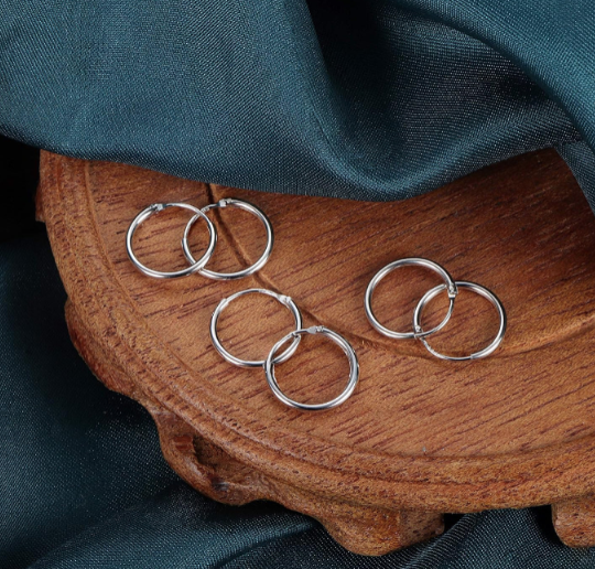 Sterling Silver Small Hoop Earrings