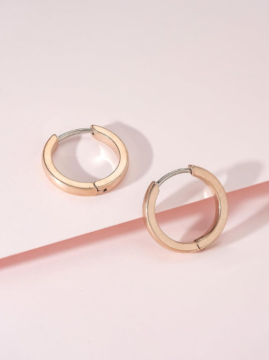 14K Gold Plated Sterling Silver Post Huggie Earrings