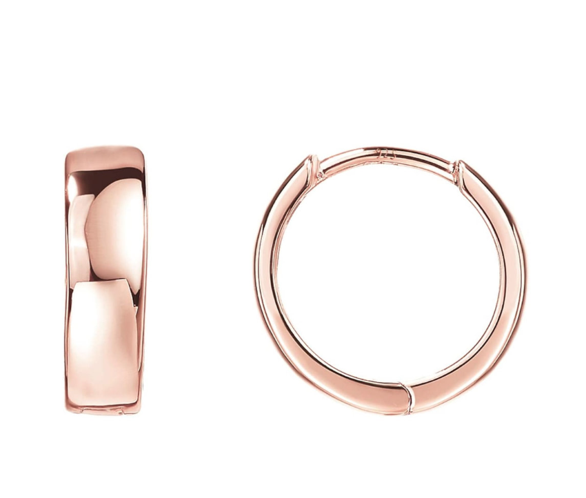 14K Gold Plated Sterling Silver Post Huggie Earrings
