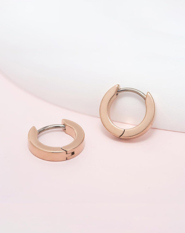 14K Gold Plated Sterling Silver Post Huggie Earrings