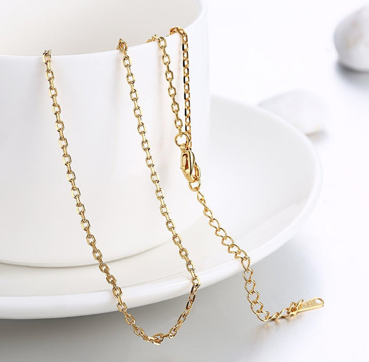 18K GP Rolo Adjustable Chain 1.5 mm