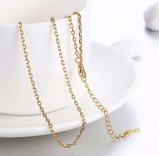 18K GP Rolo Adjustable Chain 1.5 mm